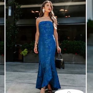 NWT Blue Strapless Vici Dress